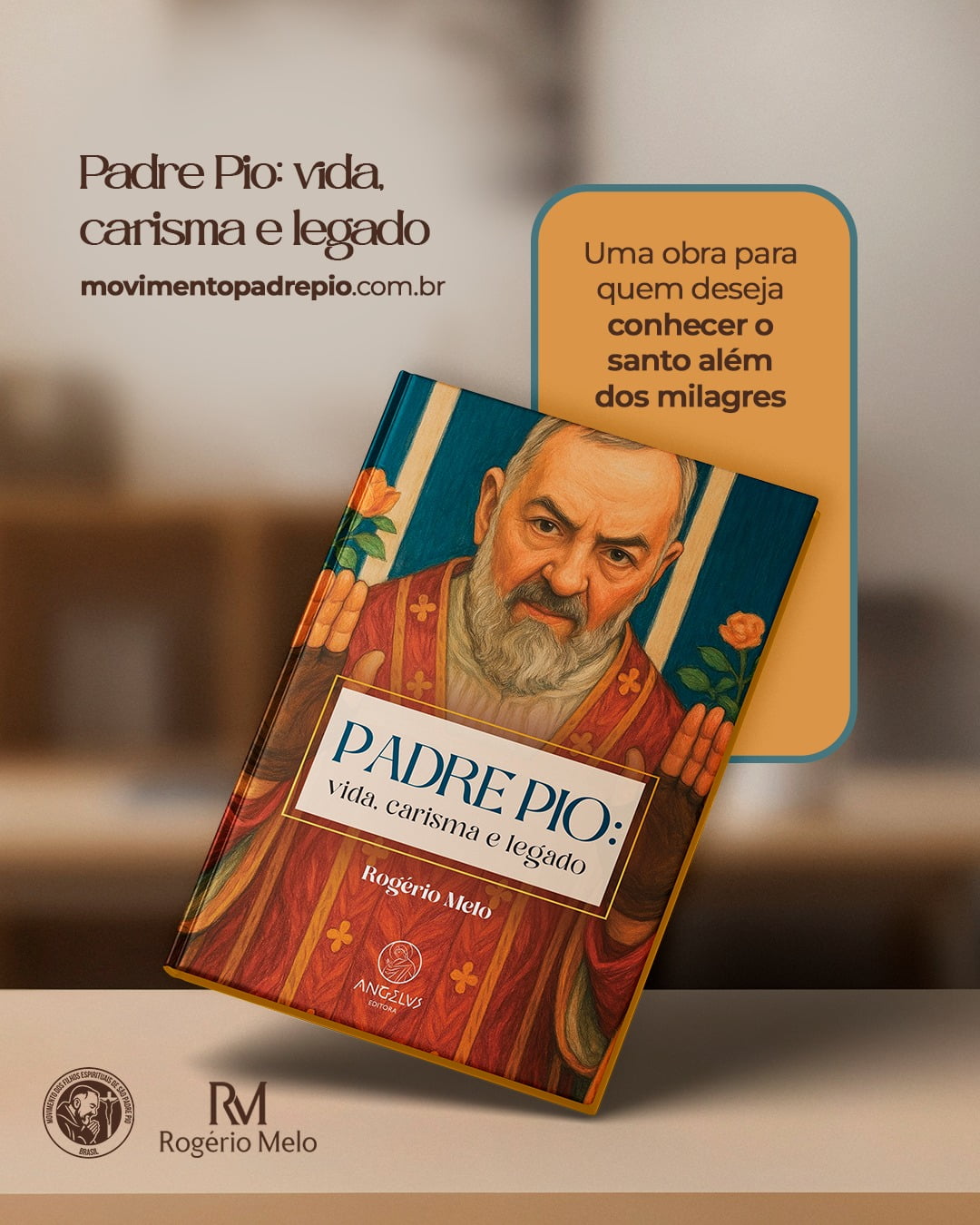 Livro Padre Pio: Vida, Carisma e Legado.